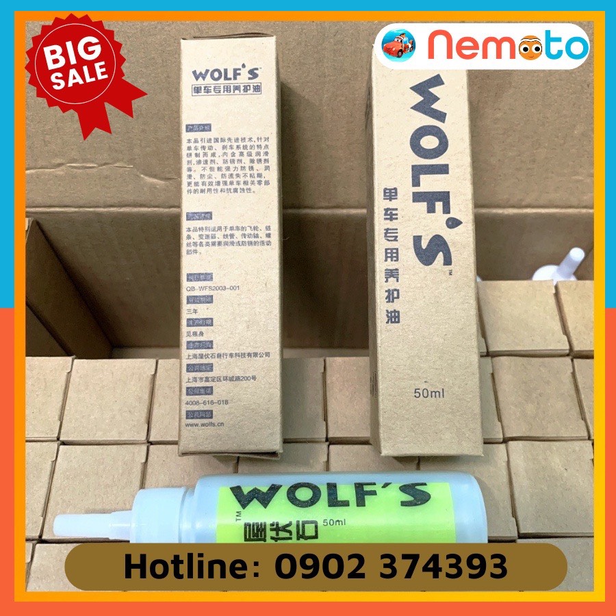 Dầu tra xích xe đạp Wolf's - Rẻ nhất