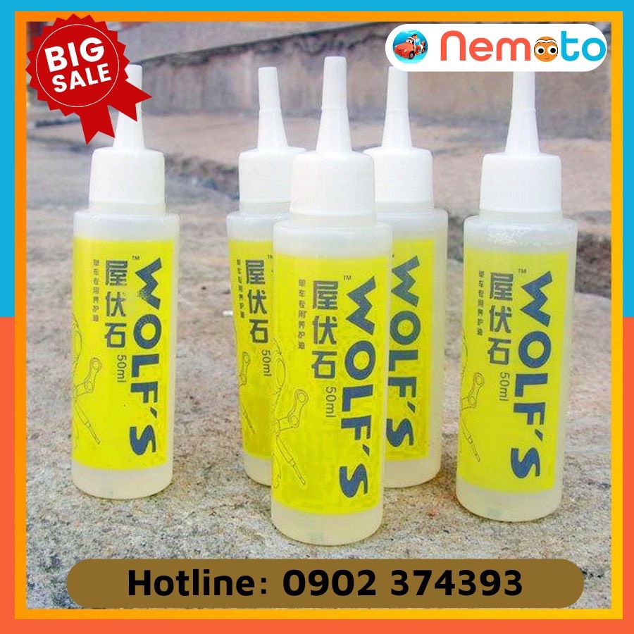 Dầu tra xích xe đạp Wolf's - Rẻ nhất