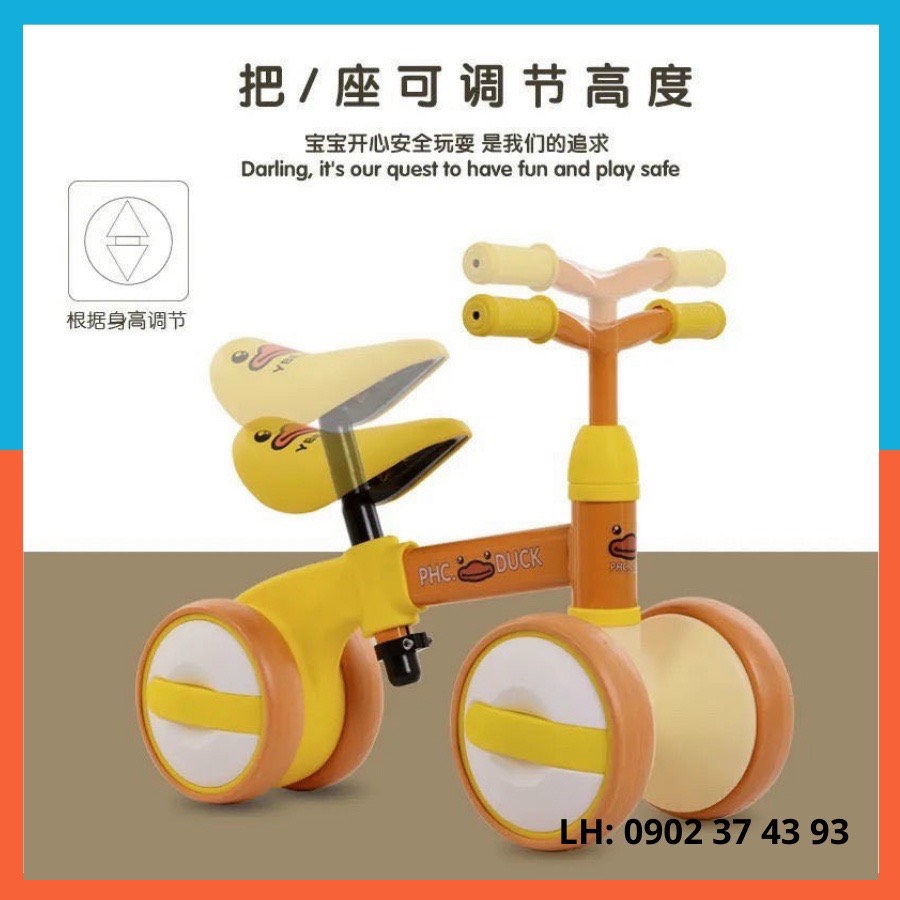Xe chòi chân con vịt dễ thương cho bé từ 1 - 4 tuổi
