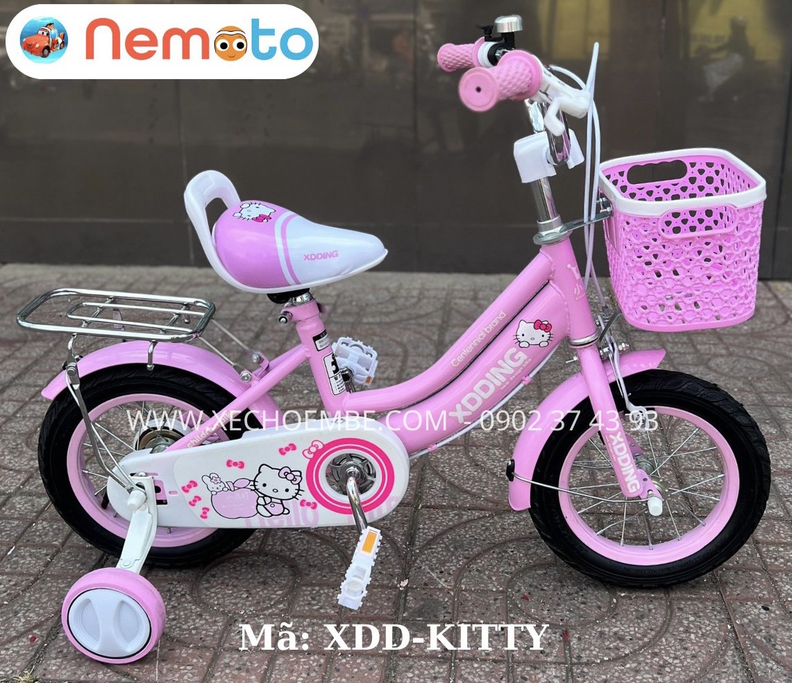 Xe Đạp Bé Gái Xinh Xắn Giá Rẻ Size 16 inch - Mã XDD-KITTY