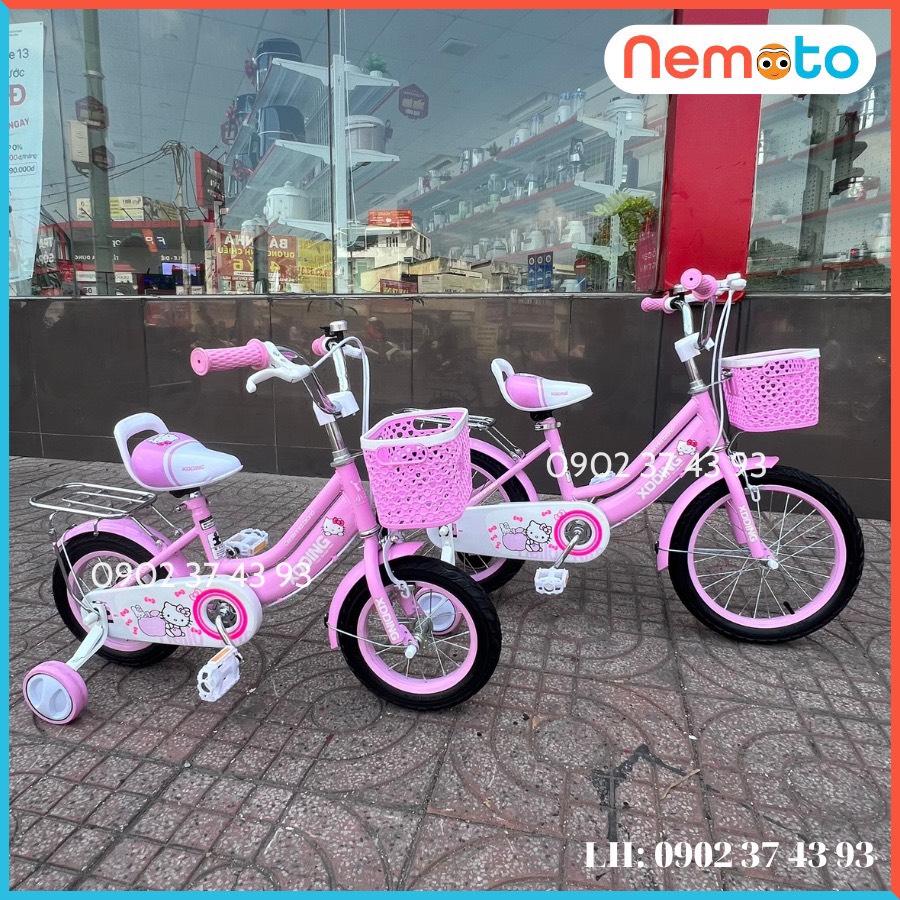 Xe Đạp Bé Gái Xinh Xắn Giá Rẻ Size 16 inch - Mã XDD-KITTY