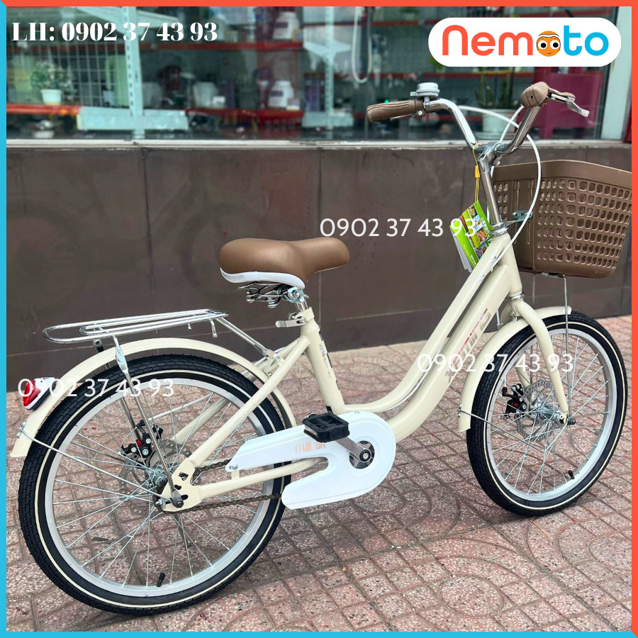 Xe Đạp Nữ 2 Gióng Cứng Cáp Cao Cấp Size 24inch - Mã MINI 2 GIÓNG