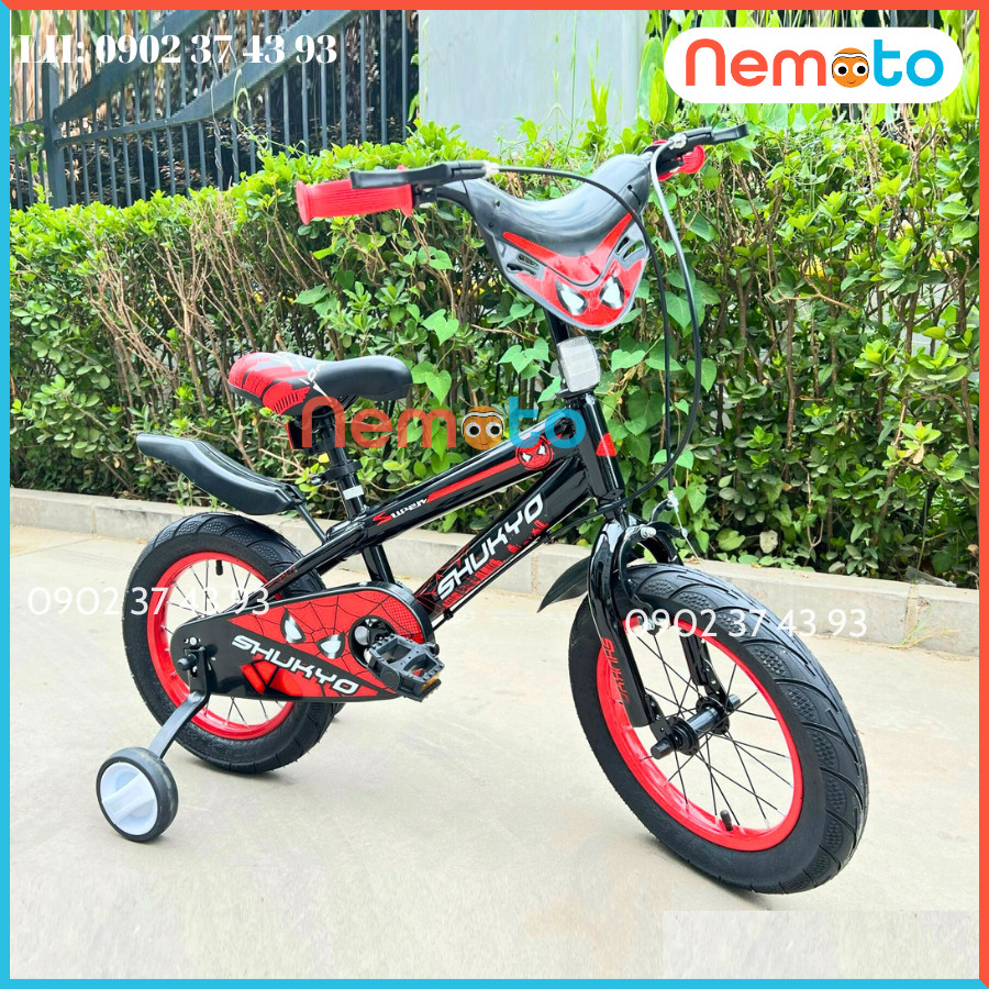 Xe Đạp Trẻ Em  Người Nhện Spider Man Size 12inch - Mã Shukyo K4