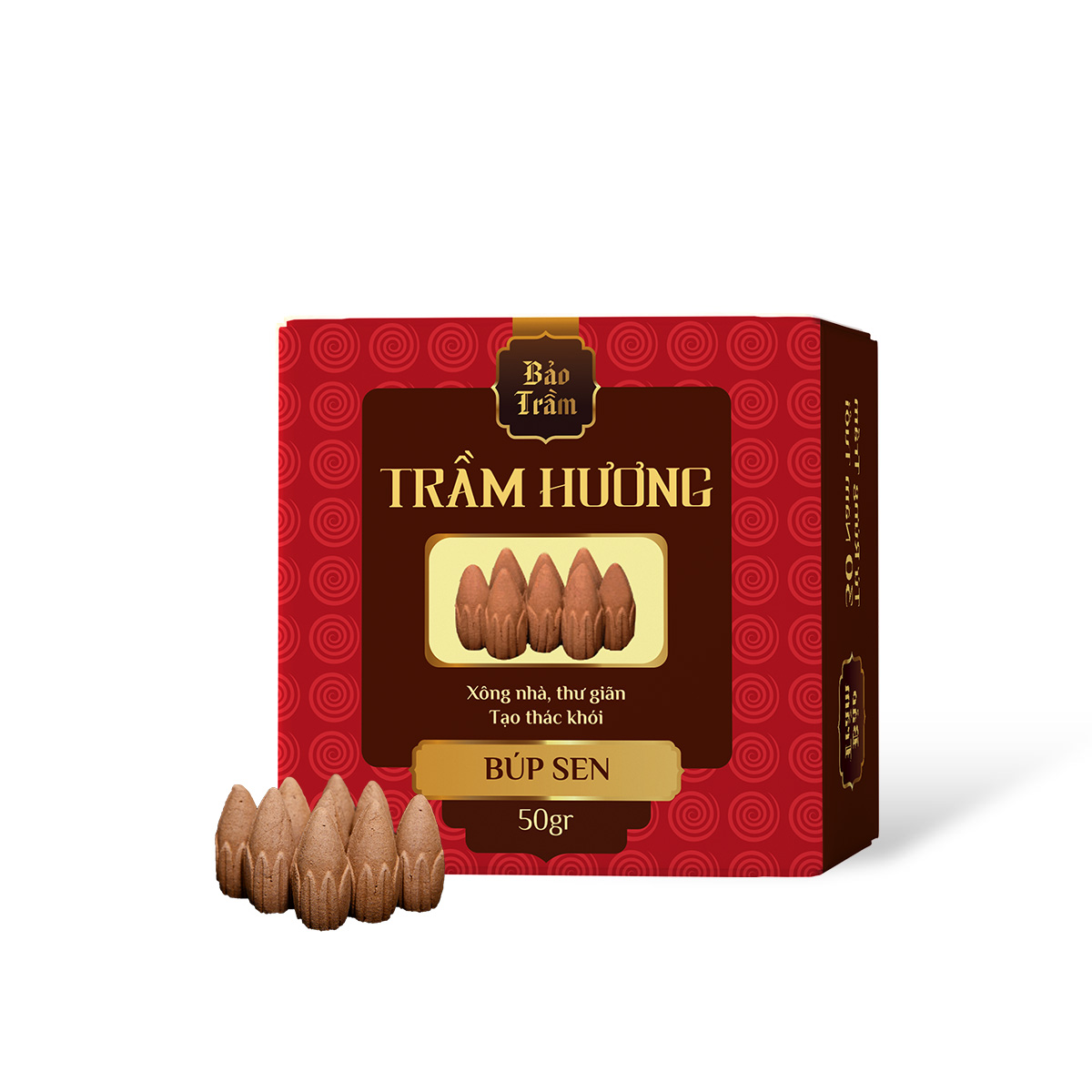 Trầm Nụ Búp Sen (Thác Khói) - Hộp Đỏ - 50 g