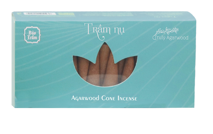 Trầm Nụ Tháp (Lư Xông) Đặc Biệt – Hộp Xanh Ngọc - 35 g