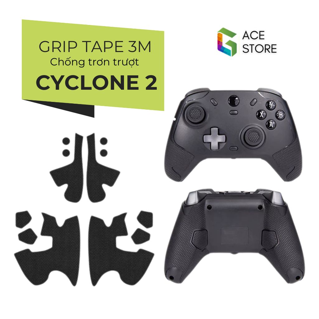 Miếng Dán Grip Tape 3M Chống Trượt Cho Tay cầm GameSir Cyclone 2 Full Bộ Đủ Nút
