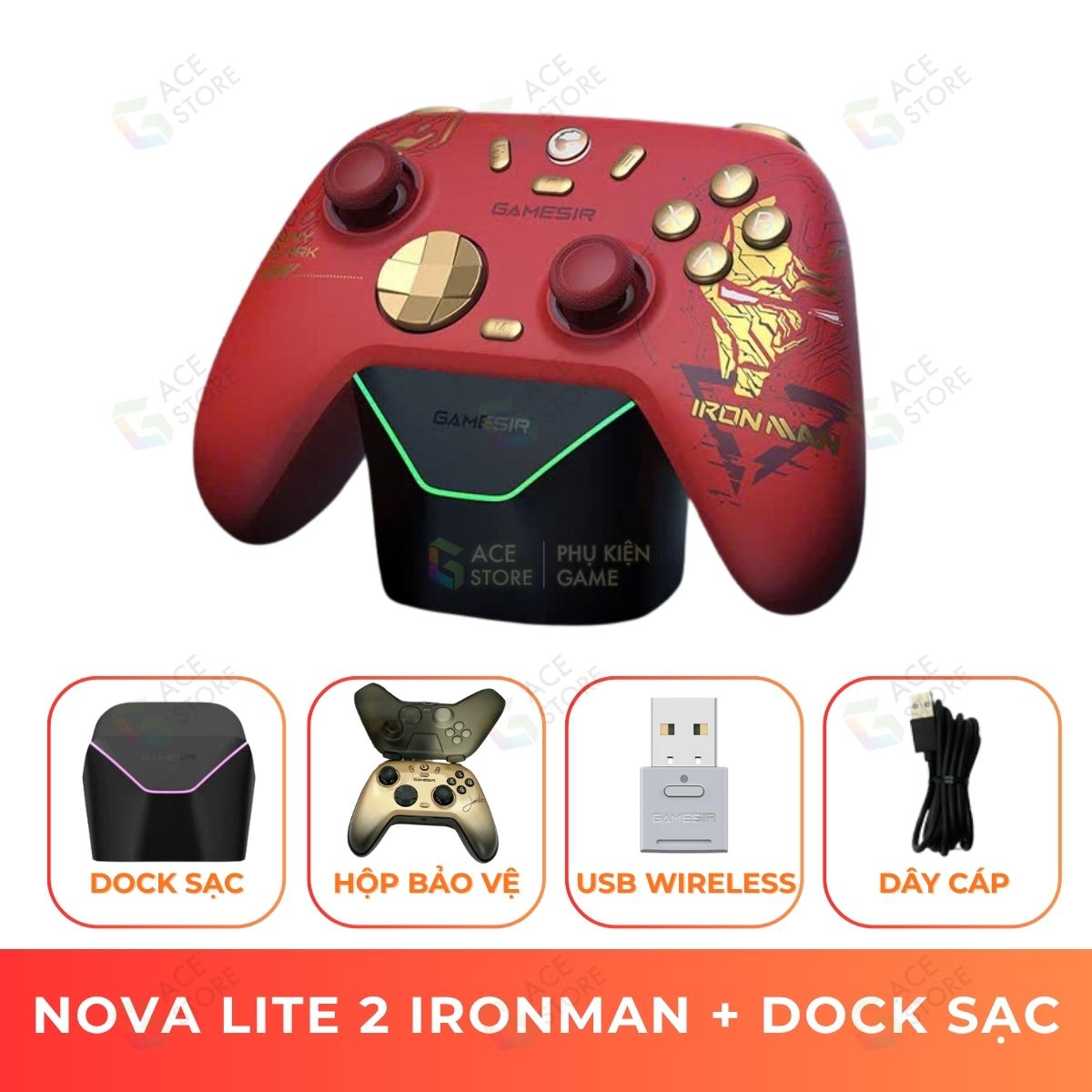 [Chính hãng] Tay Cầm Gamesir Nova Lite 2 Phiên Bản Ironman Hỗ Trợ PC / Android / iOS / Nitendo Switch