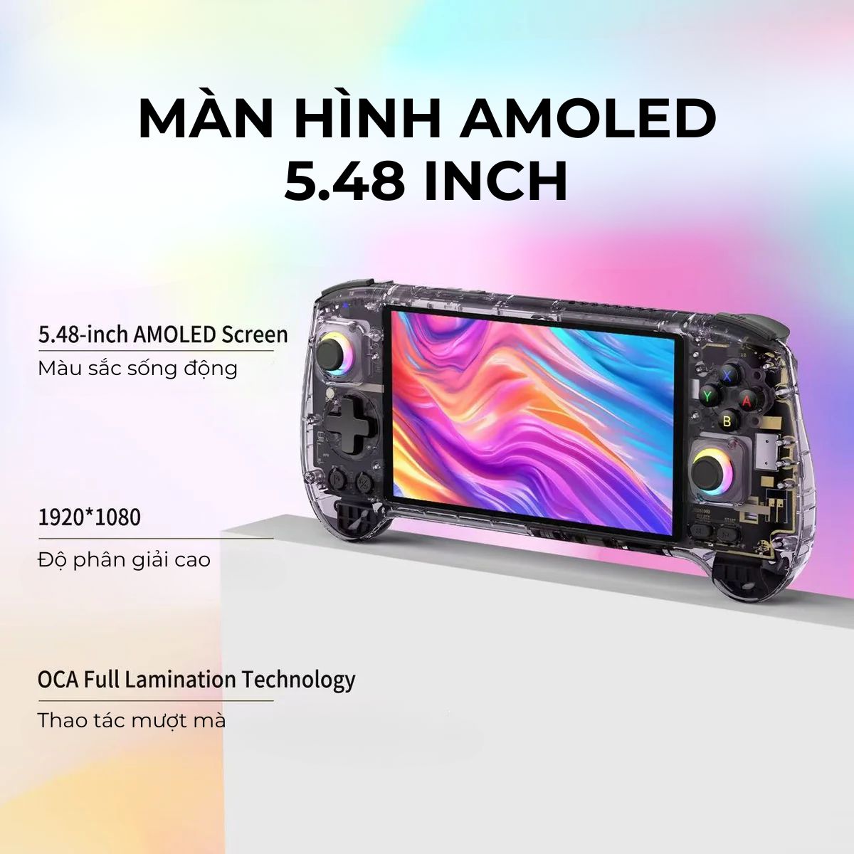 Anbernic RG557 – Máy Chơi Game Cầm Tay Android Màn Hình AMOLED 5.5 inch