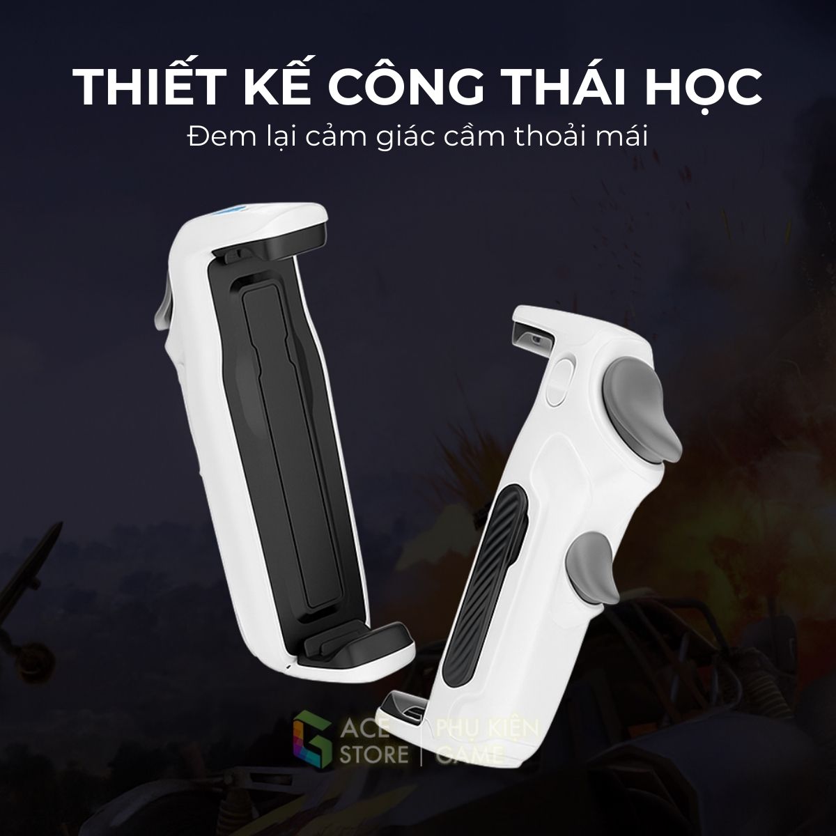 [Chính hãng] Nút Bắn Chơi Game Gace Gaming ET200 – Phụ Kiện PUBG/Free Fire, Auto Tap, Giảm Giật, Nút Bắn Điện Thoại