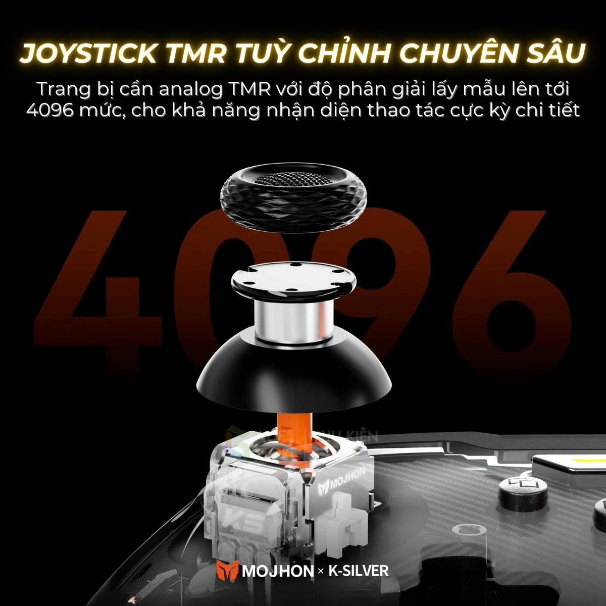 [ SẴN HÀNG ] TAY CẦM MOJHON STORM – STORM 2.4G 2000Hz | TMR JOYSTICK | HALL TRIGGER | RGB | DOCK SẠC