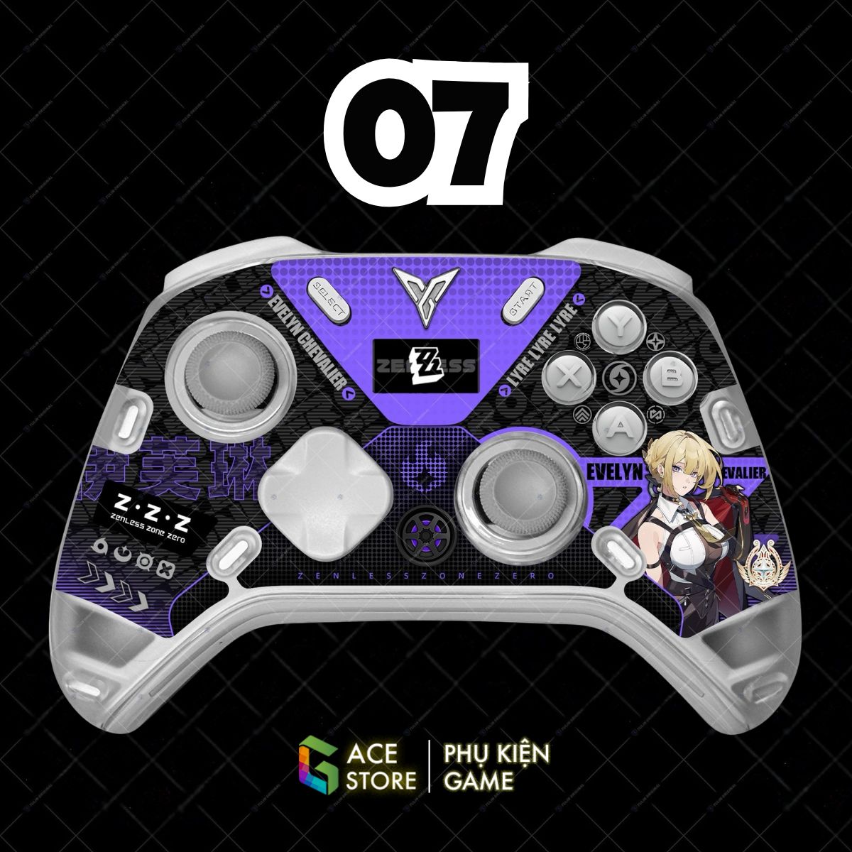 Miếng Dán Decal Cao Cấp Cho Flydigi Apex 5 Elite – EVA-01, EVA-02, MiKu, Wuchang, Demon Slayer, Zenless Zone Zero