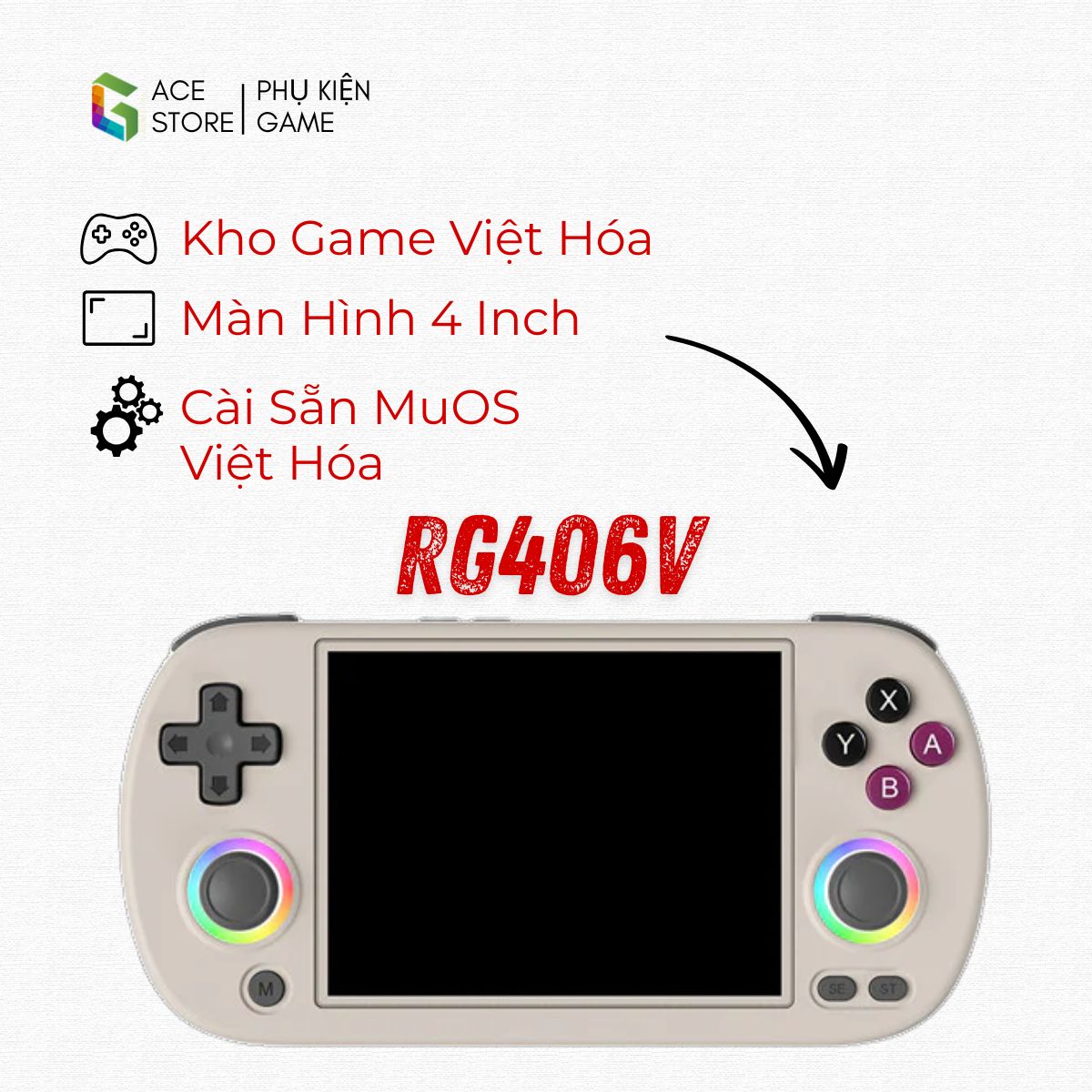 Anbernic RG40XX H Màn Hình Ngang - Máy chơi game Retro giả lập hỗ trợ xuất TV và tay cầm chơi game