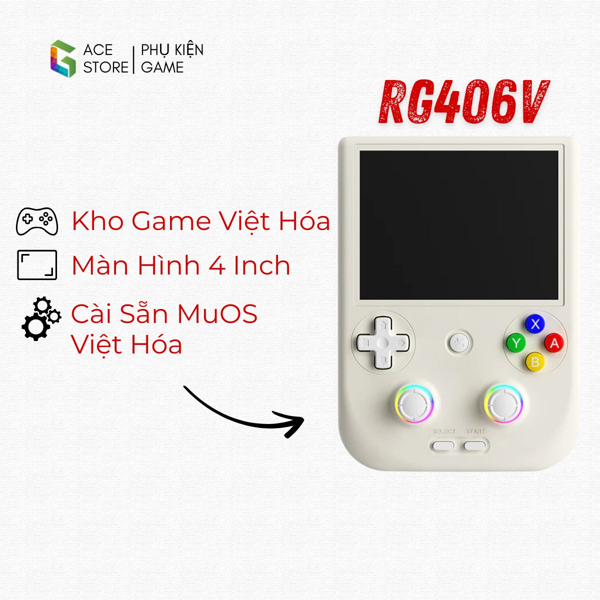 Máy Chơi Game ANBERNIC RG406V – Android 13, Chip Unisoc T820, Màn IPS 4 Inch, Hỗ Trợ 5G & LED RGB