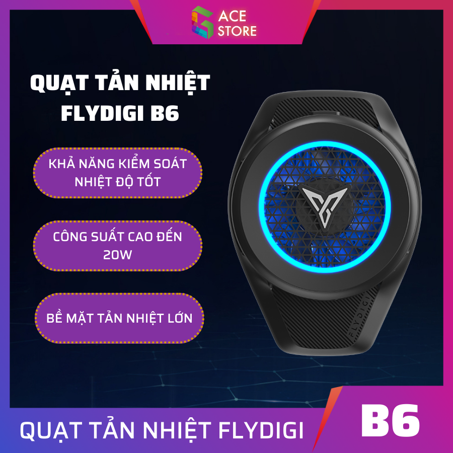 Flydigi B6 | Quạt tản nhiệt sò lạnh từ tính dành cho điện thoại