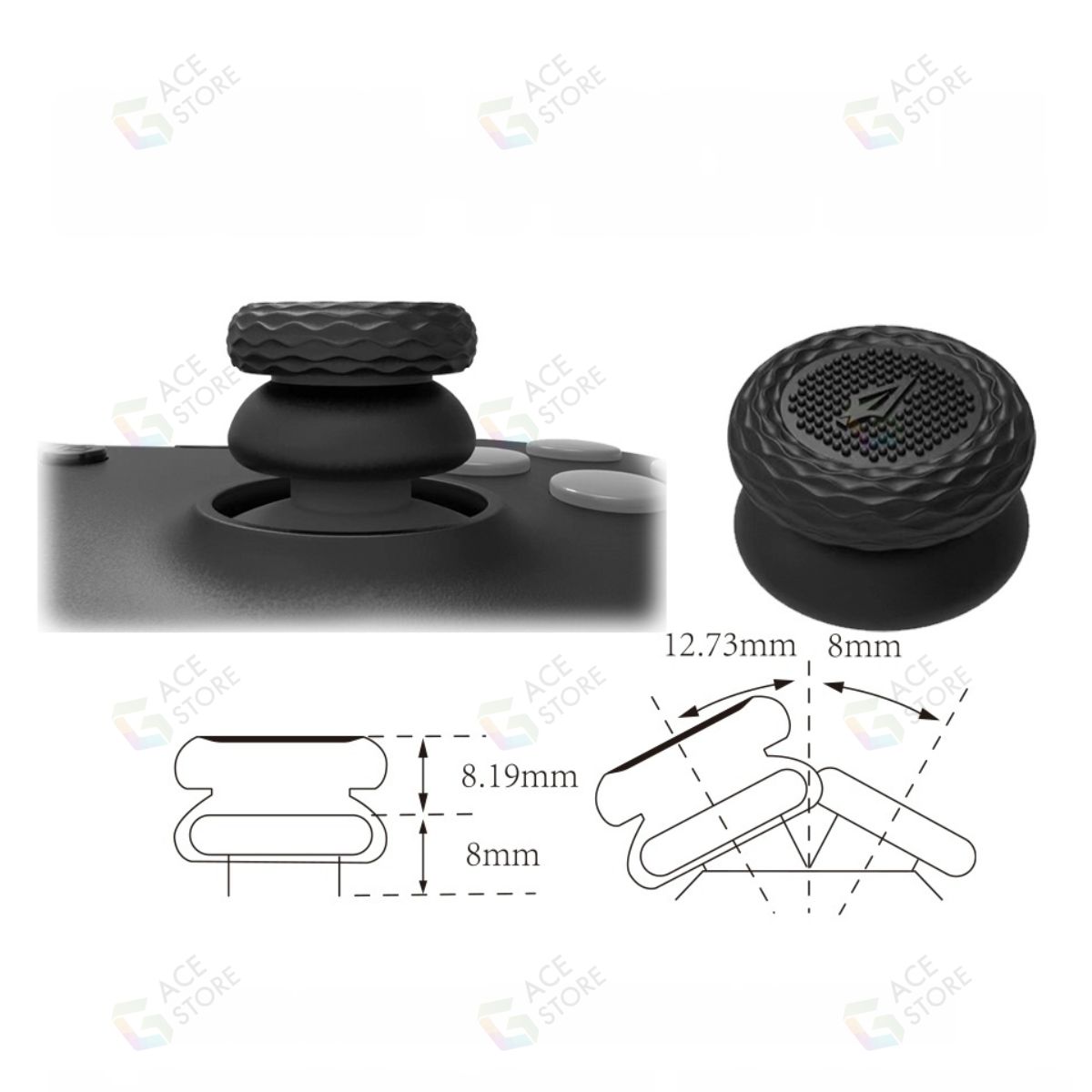 Núm Bọc Analog Dạng Lõm VAREYGEEK - Controller Thumb Grip | 3 Kiểu Cao, Chống Trượt, Tăng Độ Chính Xác