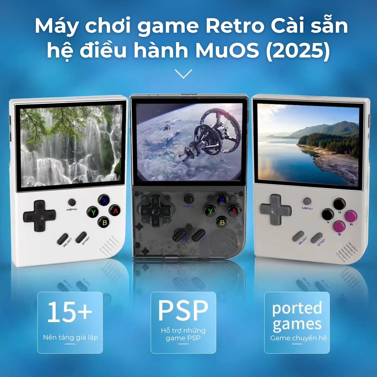 Anbernic RG35XX Plus – Máy Chơi Game Retro Cài sẵn MuOS 2025, Hỗ Trợ TV, Game Việt Hóa, L2/R2, Pin Trâu
