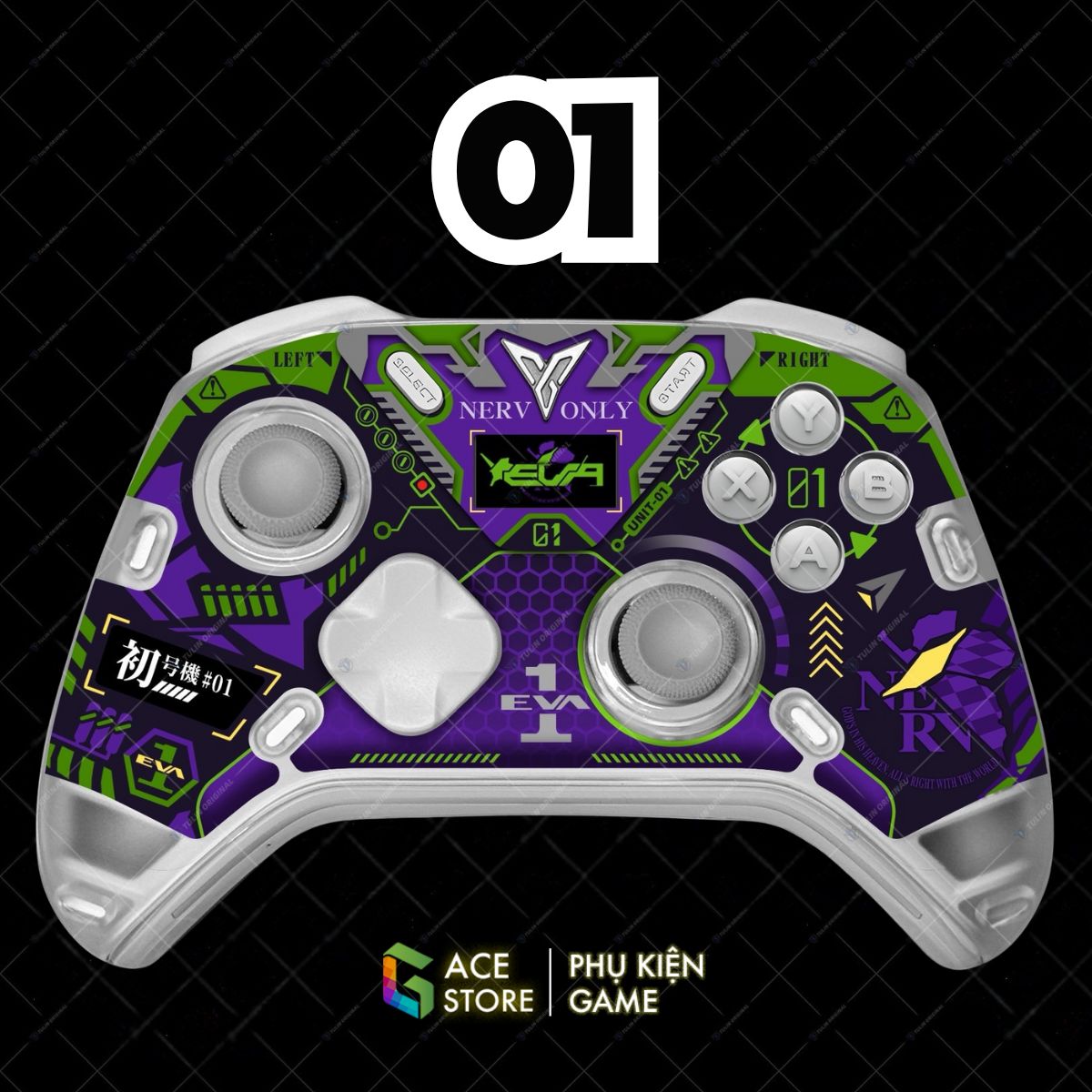 Miếng Dán Decal Cao Cấp Cho Flydigi Apex 5 Elite – EVA-01, EVA-02, MiKu, Wuchang, Demon Slayer, Zenless Zone Zero