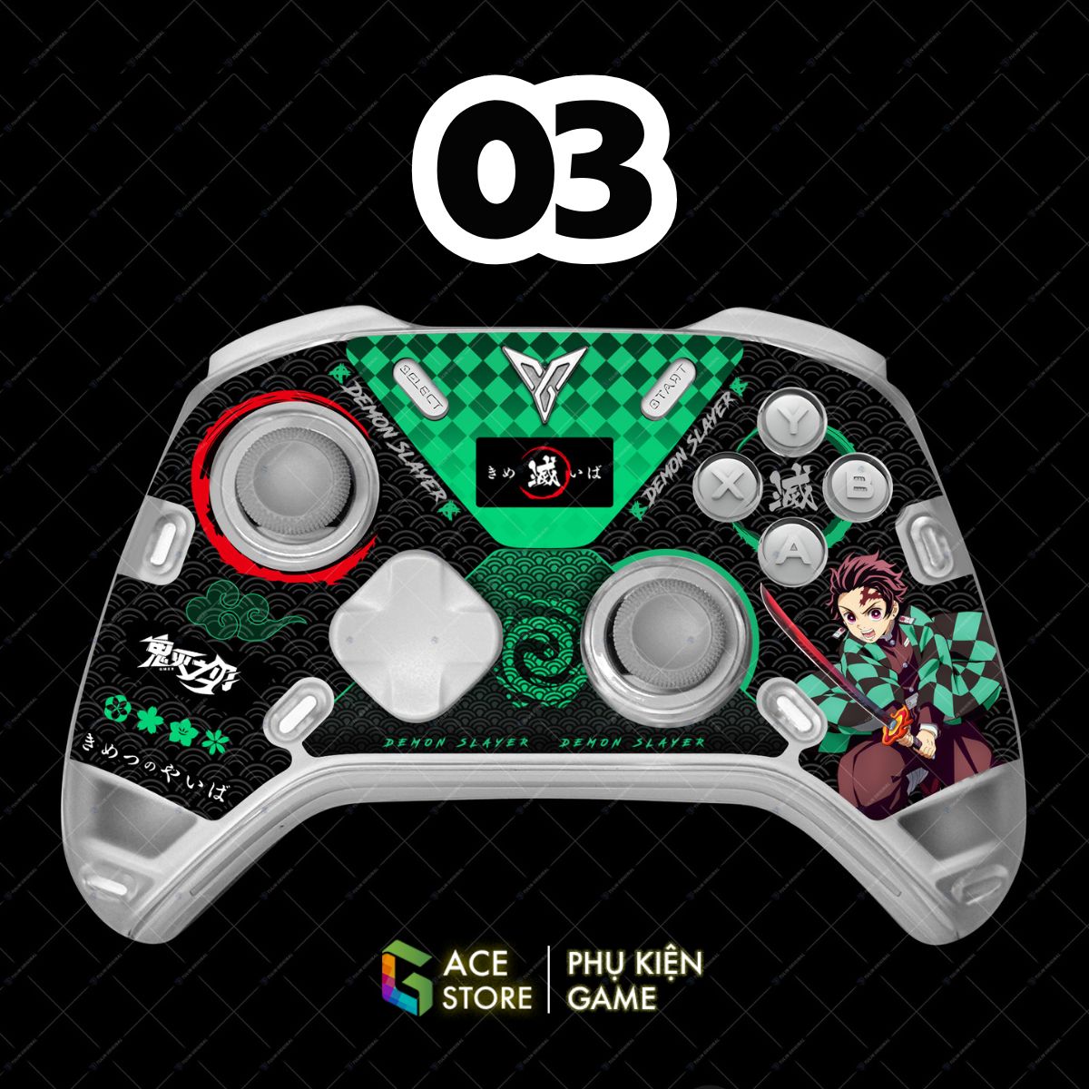 Miếng Dán Decal Cao Cấp Cho Flydigi Apex 5 Elite – EVA-01, EVA-02, MiKu, Wuchang, Demon Slayer, Zenless Zone Zero