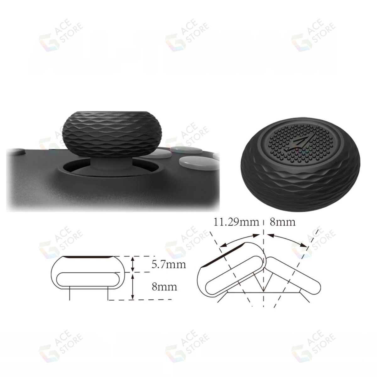 Núm Bọc Analog Dạng Lõm VAREYGEEK - Controller Thumb Grip | 3 Kiểu Cao, Chống Trượt, Tăng Độ Chính Xác