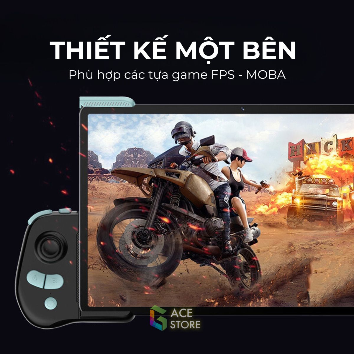 Tay Cầm Chơi Game Rawm F2 - Độ Trễ Thấp, Joystick Nhạy, Hỗ Trợ Autotap | Tay Cầm Tương Thích Điện Thoại & Máy Tính Bảng