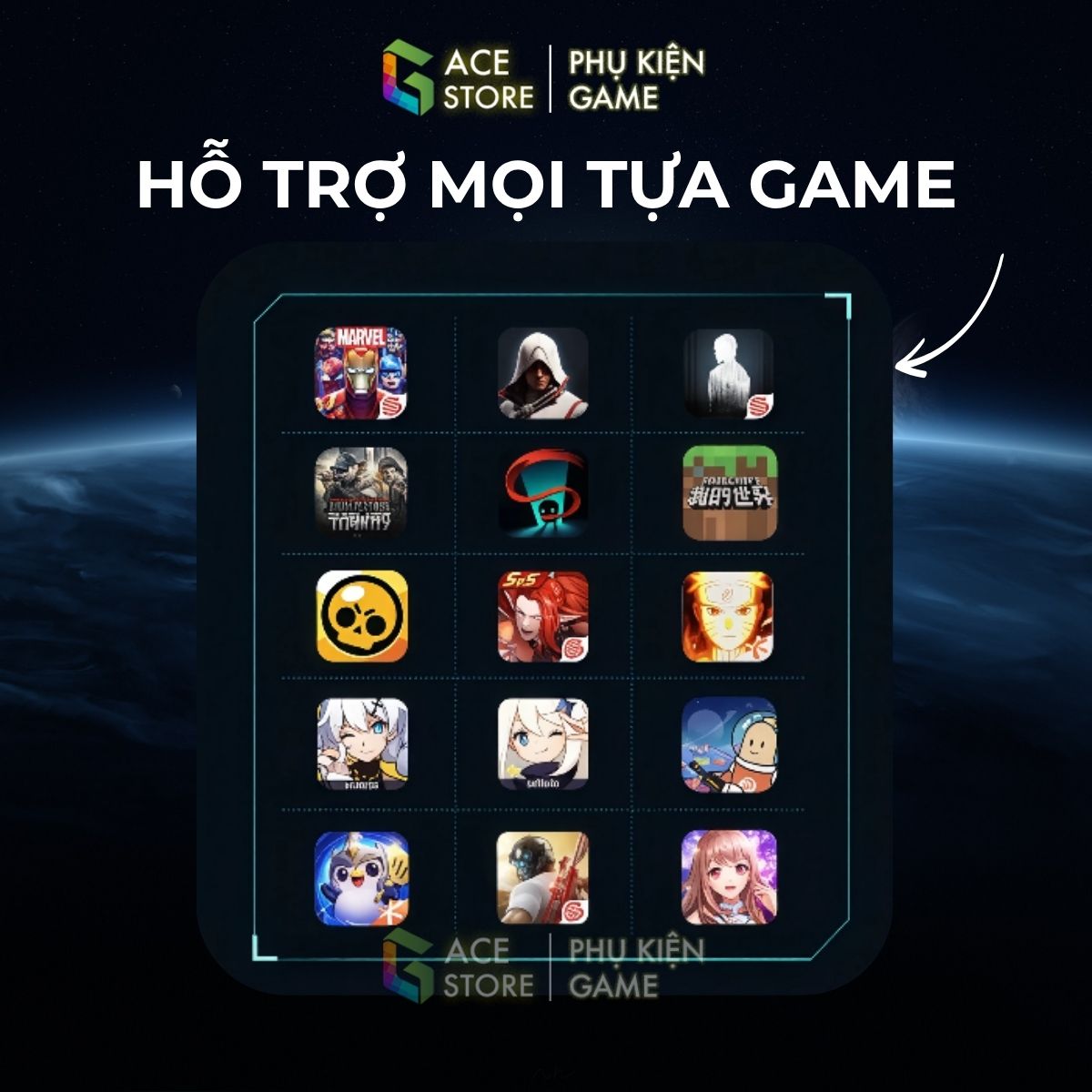 Nút bắn chơi game hỗ trợ ghìm tâm, Autotap RED Spider PRO S07 Ultra dành cho IOS và Android | Gace Store