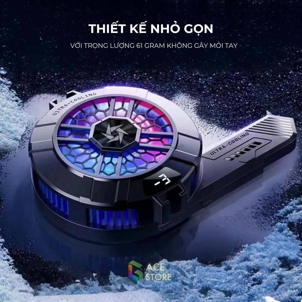 Quạt tản nhiệt từ tính SL33 công suất 10W | Dành cho điện thoại và máy tính bảng kèm ngàm kẹp