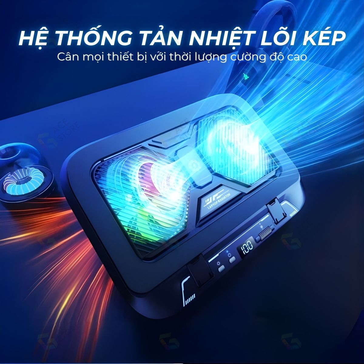 [Có sẵn] Quạt tản nhiệt gaming Z36C – Công nghệ làm mát Dual Core - LED RGB Gaming