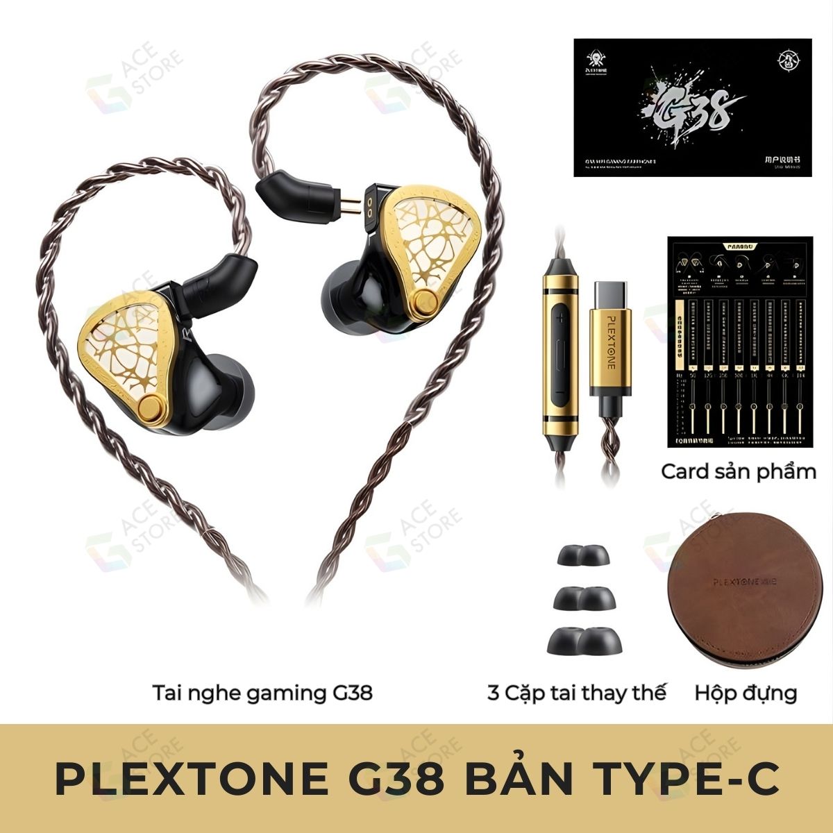 [Chính hãng] Tai Nghe Gaming Plextone G38 Type-C – Hi-Fi Esports, Tinh Chỉnh EQ Qua App, Có Cáp Mở Rộng Cho PC