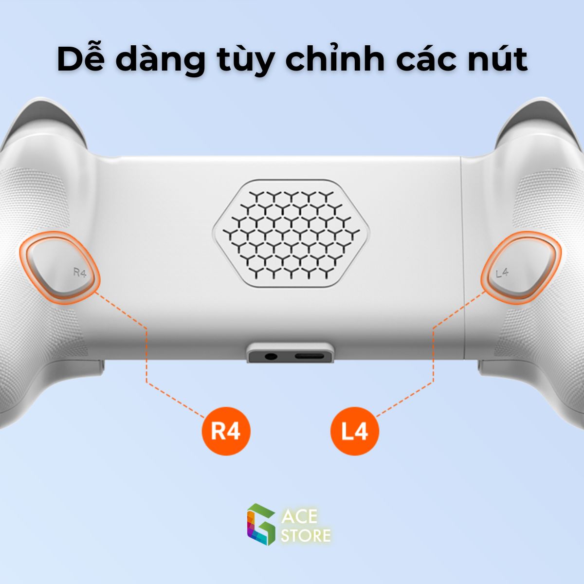 Tay cầm chơi game Gamwing AB01 - Máy chơi game hỗ trợ đa nền tảng với sạc nhanh và jack tai nghe 3.5mm cho Switch, Android, iOS, PC | Gace Store