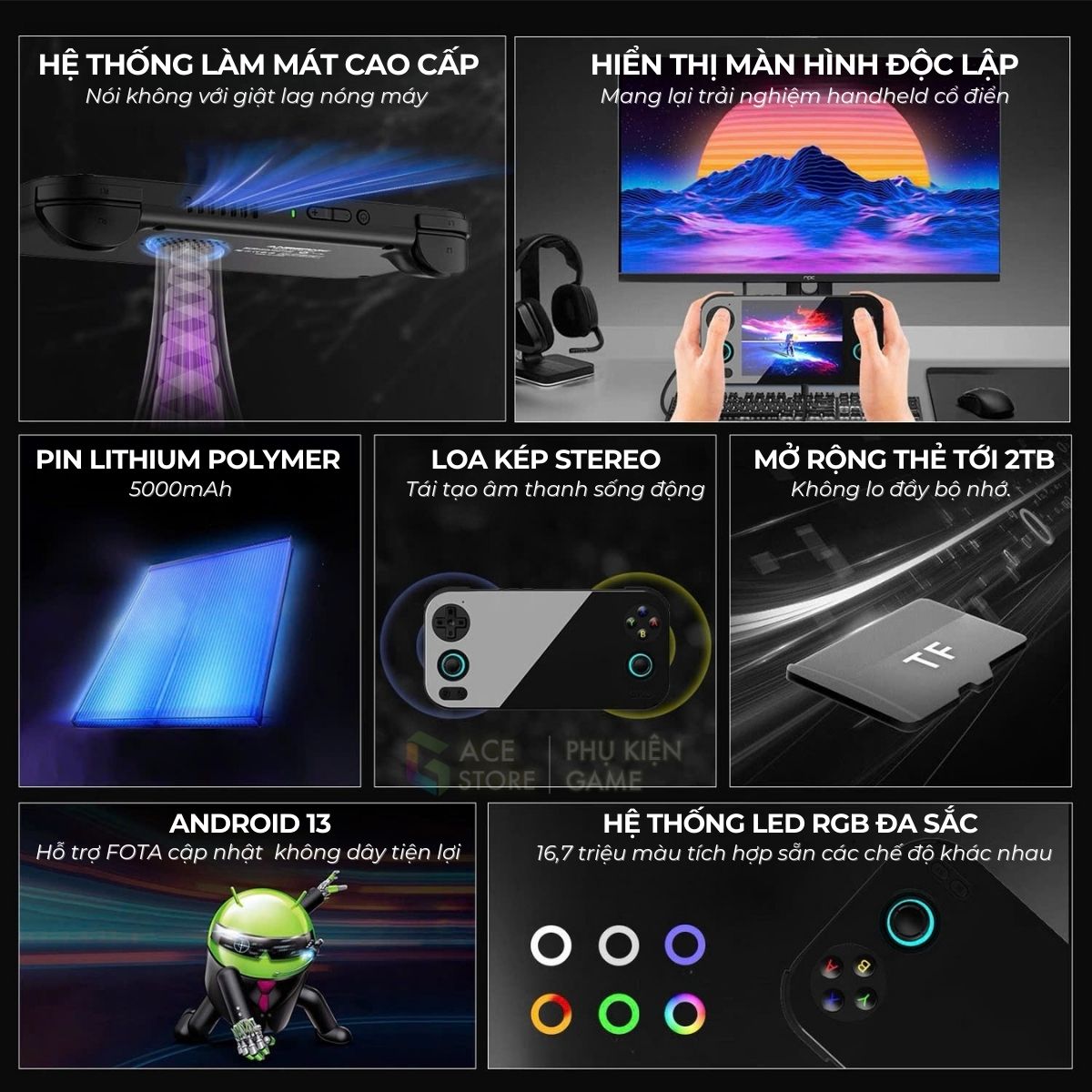 [Chính hãng] Anbernic RG476H – Máy chơi game cầm tay Android 13 | Màn hình 120Hz | Chip Unisoc T820