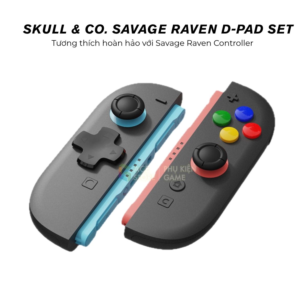 [Chính hãng] Bộ phím nâng cấp Skull & Co. Savage Raven D-Pad Set – dành riêng cho Nintendo Switch 2.