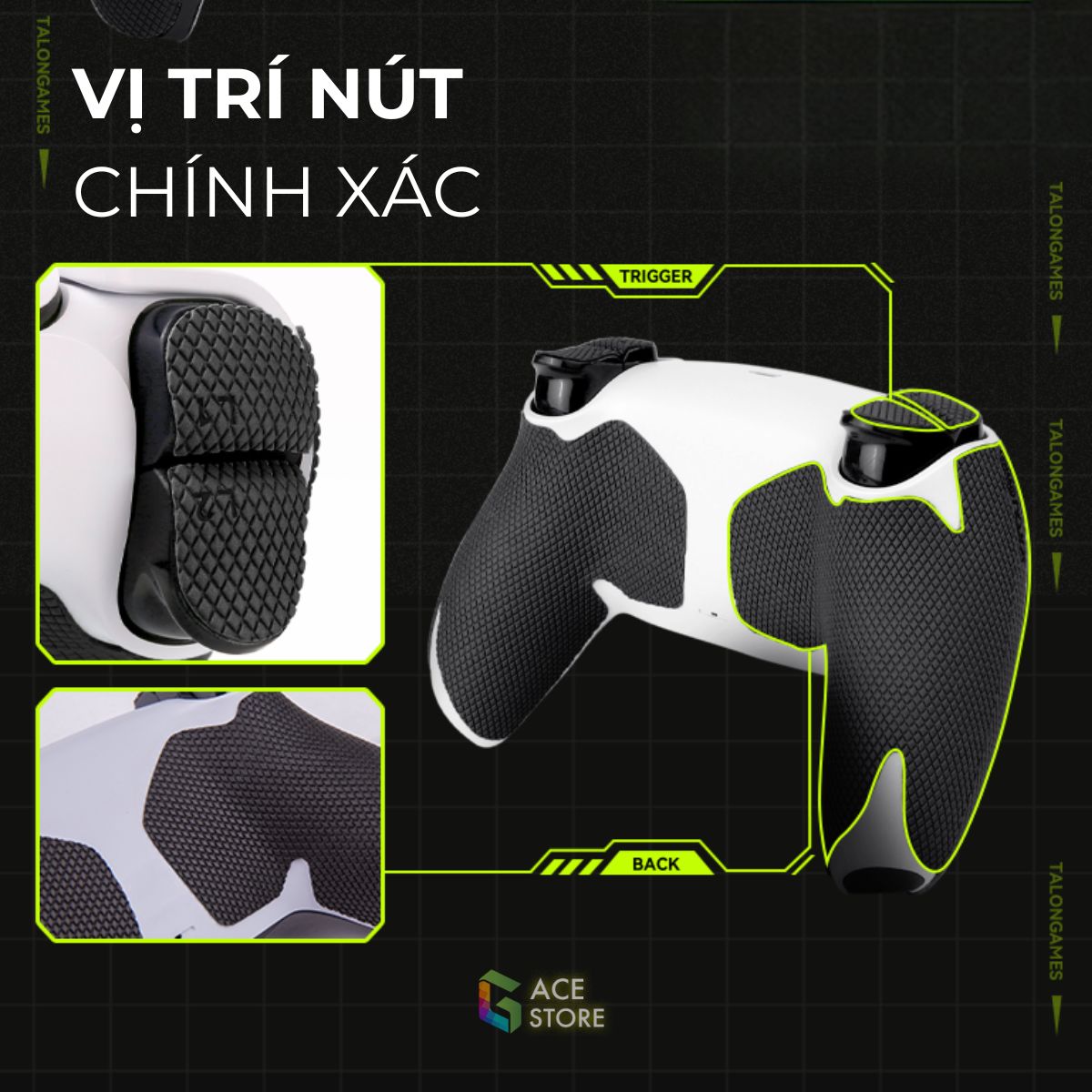 Miếng Dán Grip Tape 3M Chống Trượt Cho Tay cầm PS5 DualSense Full Bộ Đủ Nút