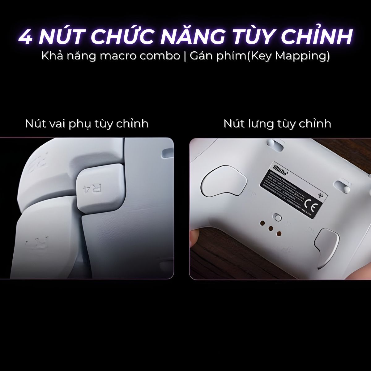 Tay Cầm 8BitDo Ultimate 2 Wireless 1000Hz – TMR Stick Chống Drift – Dock Sạc | PC & Android
