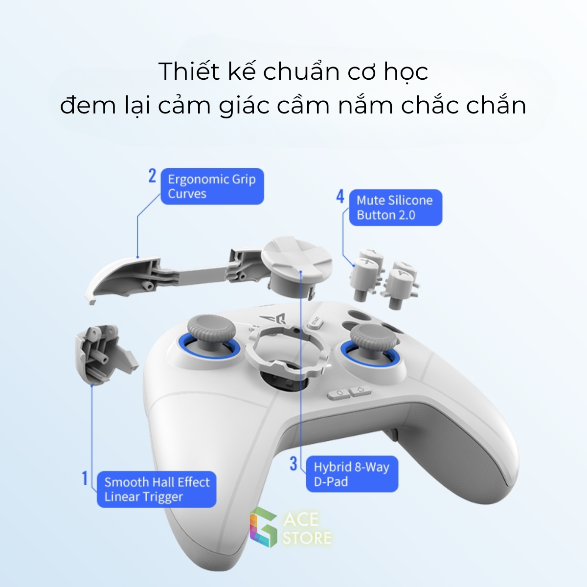 Flydigi Direwolf 2 | Tay cầm chơi game Wireless hỗ trợ đa nền tảng PC/Switch/Mobile