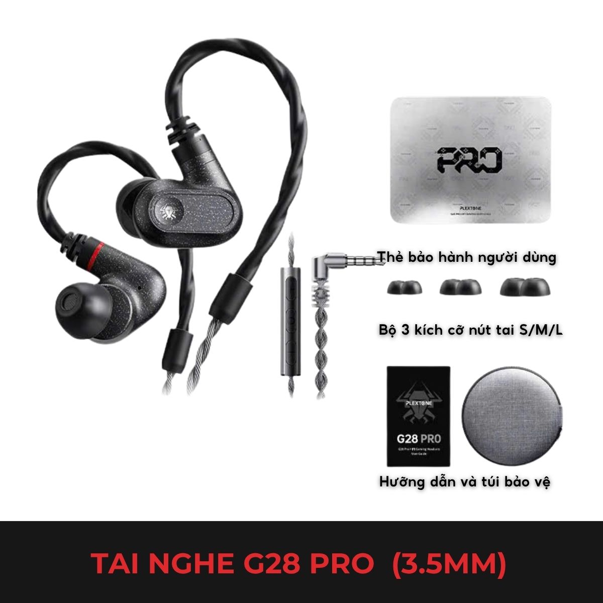 Plextone G28 Pro – Tai Nghe Gaming HiFi Chống Ồn, Định Vị Chuẩn, Màng Loa Kim Cương, 2 Cổng Type-C & 3.5mm