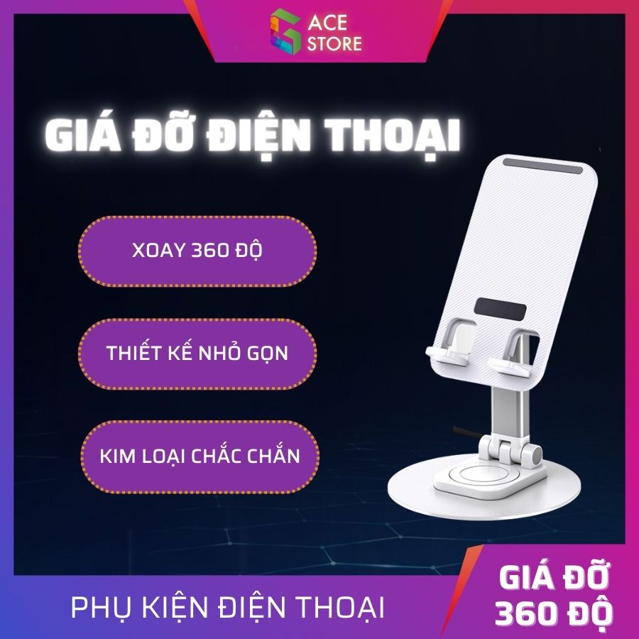 Giá Đỡ Điện Thoại Để Bàn Xoay 360 Độ | Gace Store