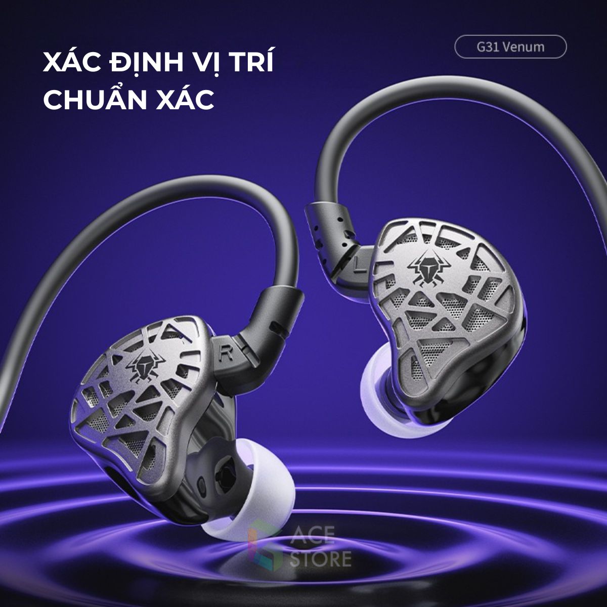 Tai nghe Plextone G31 Âm Thanh Định Vị Chuẩn Xác | Jack 3.5mm | Mic Đàm Thoại | Móc Tai Chống Rơi