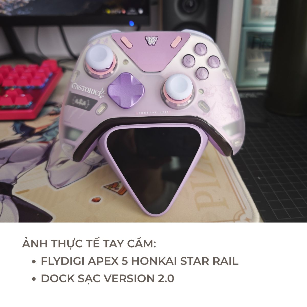 [Limited Edition] Tay Cầm Flydigi APEX 5 Castorice – Phiên Bản Giới Hạn Honkai Star Rail | Force Feedback, Pin 1500mAh