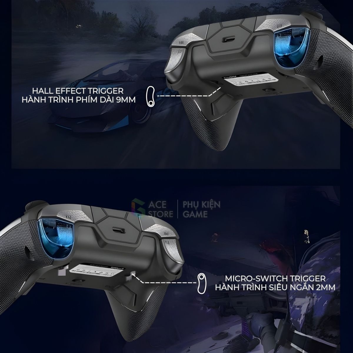 Tay Cầm EasySMX D10 Wireless 1000Hz – TMR Joystick Chống Drift – Dock Sạc RGB | PC / Android / iOS / Switch