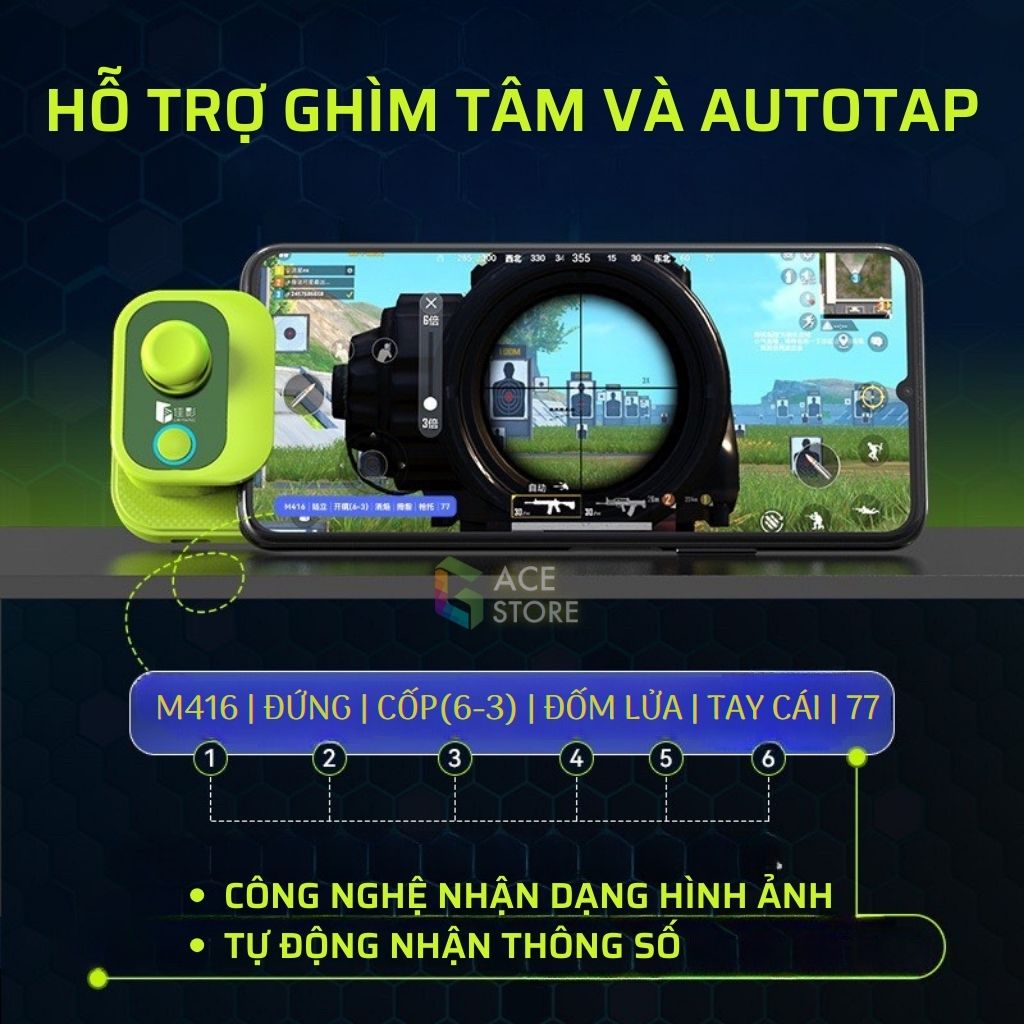 Gamwing Mini Pro | Tay cầm chơi game hỗ trợ macro nút ảo và ghìm tâm AI
