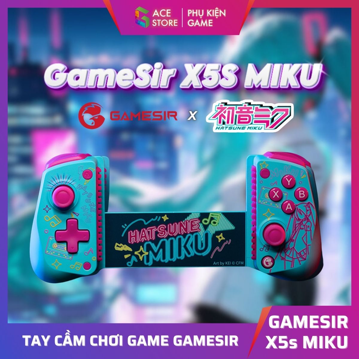 [Chính hãng] Tay Cầm GameSir X5s x HATSUNE MIKU – TAY CẦM CHƠI GAME CAO CẤP