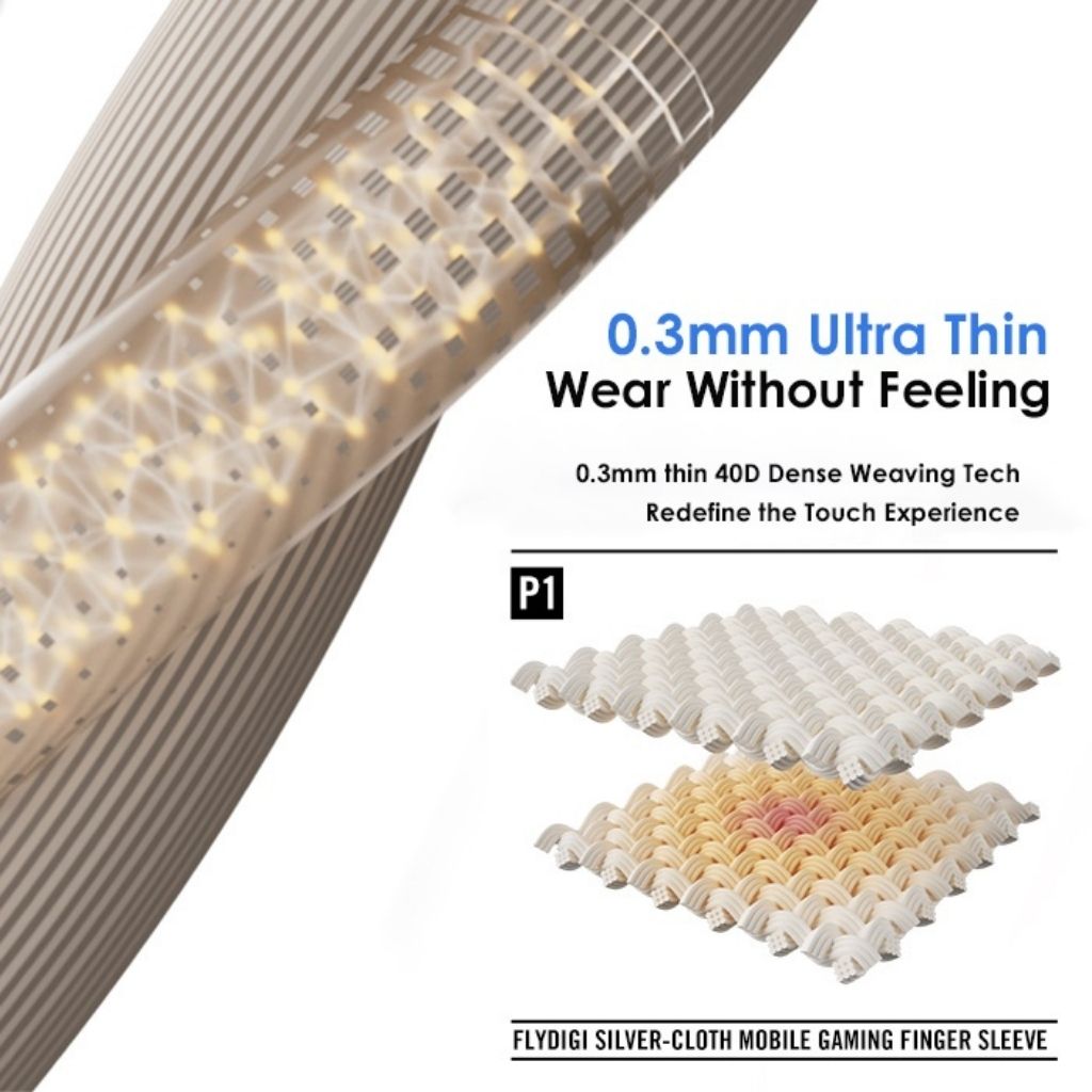 Bao tay chơi game Flydigi P1 Sliver dành cho game thủ chuyên nghiệp