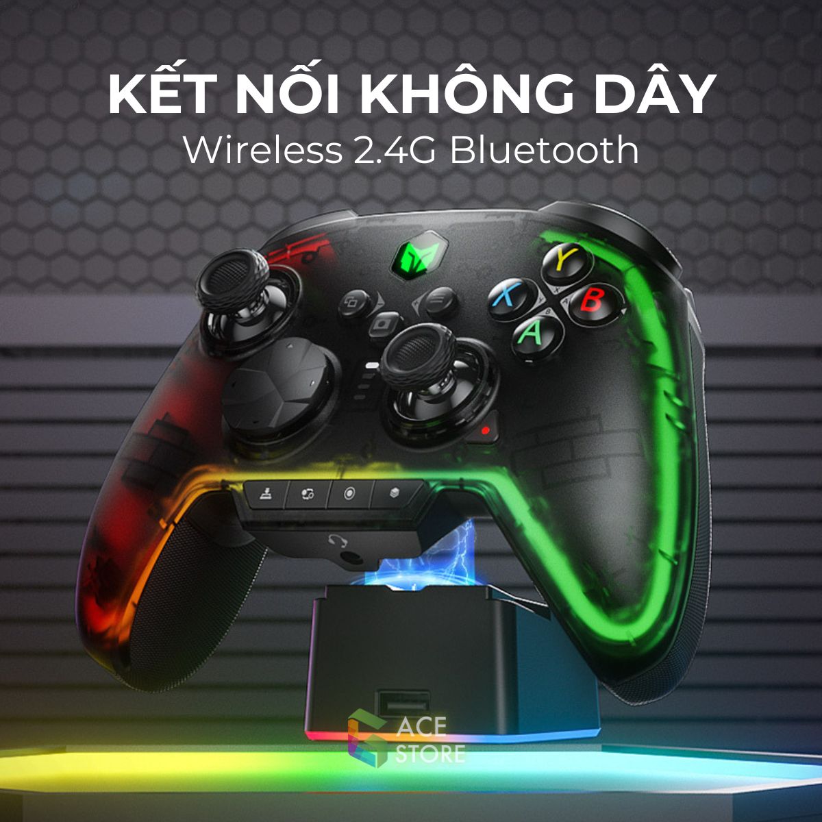 Tay Cầm Chơi Game BigBig Won Rainbow 2 Pro | LED RGB | Tay Cầm Không Dây 2.4G | Máy Chơi Game Đa Nền Tảng | Tay Cầm BigBig Won