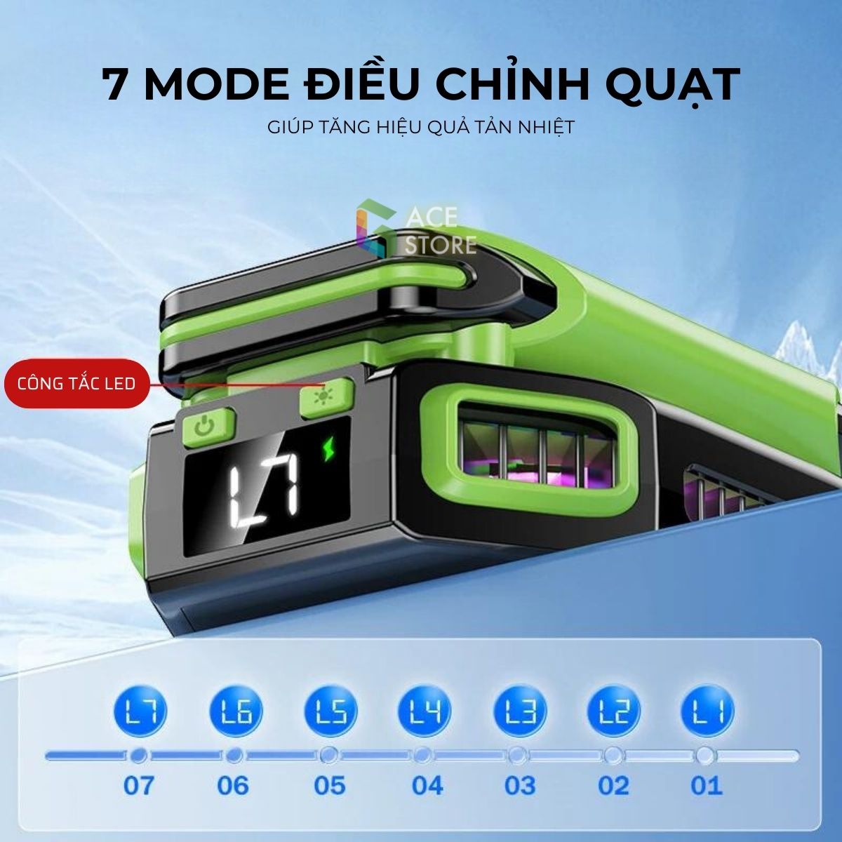 Quạt Tản Nhiệt Từ Tính X111 -  Hiệu Quả Làm Mát Tối Ưu | Pin Rời 1800mAh, Màn Hình LED RGB Cho Điện Thoại & Máy Tính Bảng
