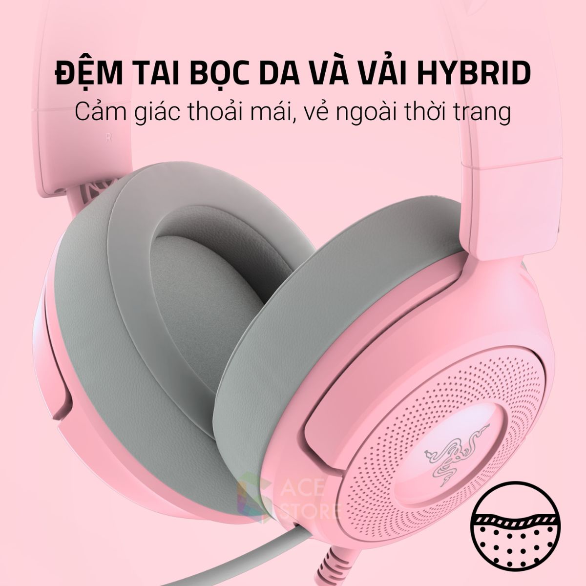 Razer Kraken Kitty V3 X – Tai Nghe Gaming Có Dây, Mic HyperClear, Âm Thanh 7.1, 3 Màu