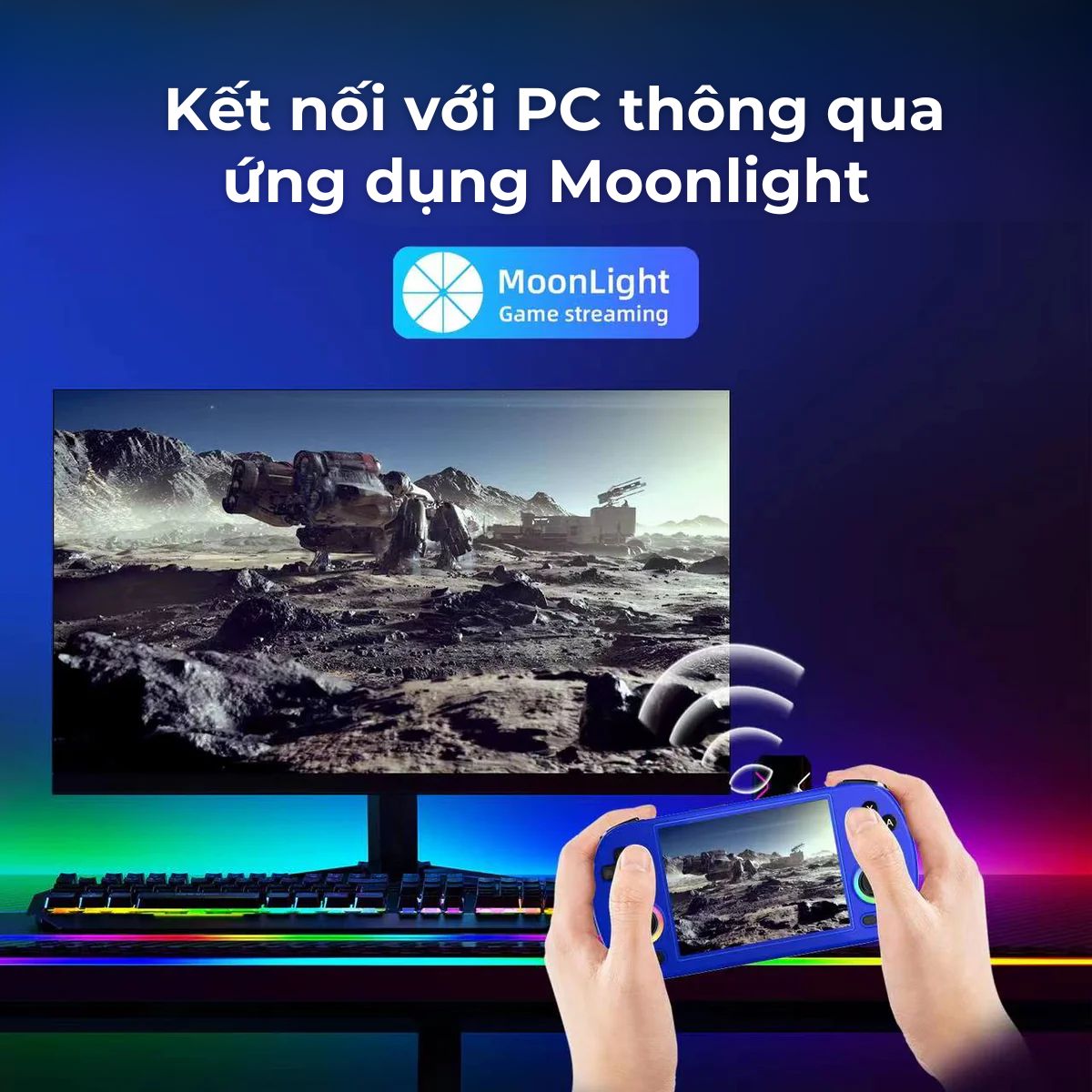 Anbernic RG40XX H Màn Hình Ngang - Máy chơi game Retro giả lập hỗ trợ xuất TV và tay cầm chơi game