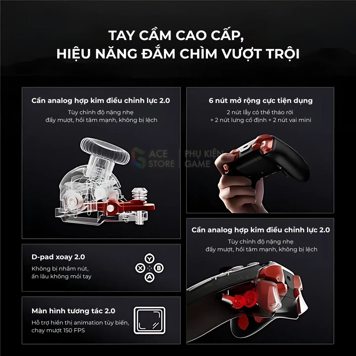 Flydigi Apex 5 WuChang | Tay Cầm Chơi Game Kết Nối NearLink 2000 Hz – BH 12 Tháng