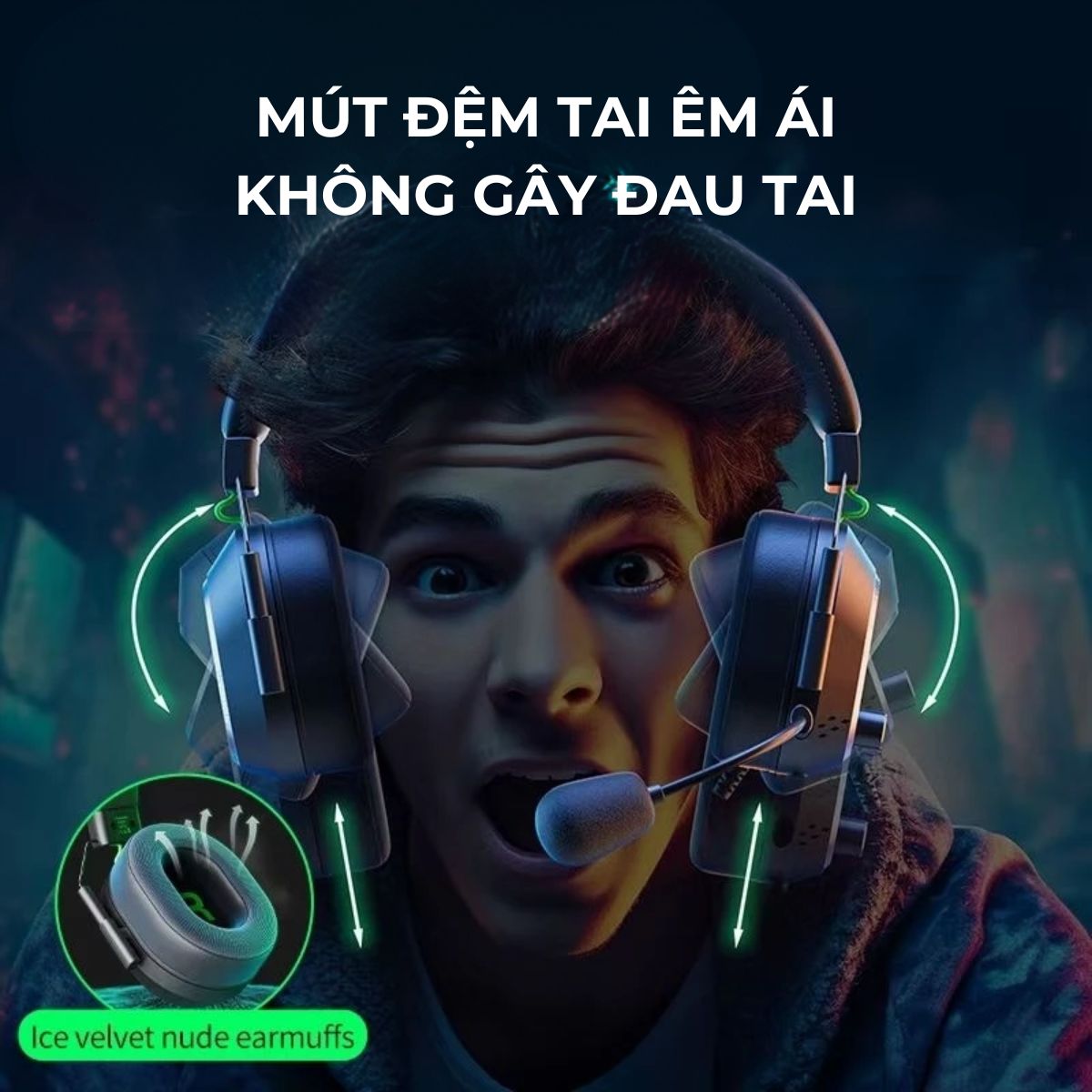 Tai nghe chơi game không dây Plextone G810 LED Light E-Sport Gaming, có mic tháo rời