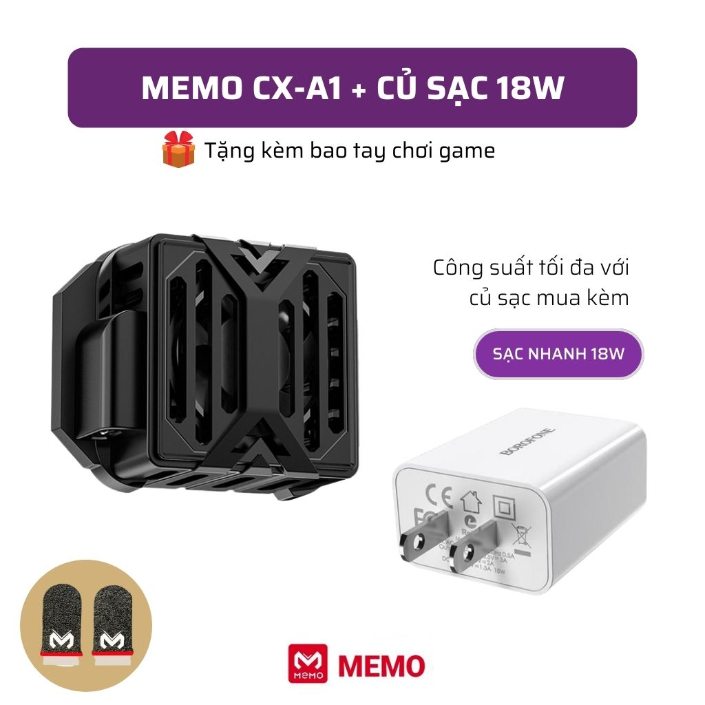 Memo CX-A1 | Quạt tản nhiệt điện thoại sò lạnh siêu lạnh dành cho điện thoại và iPad