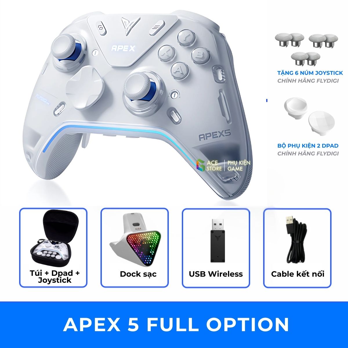 [Chính Hãng] [BH12T] Flydigi Apex 5 Elite - Tay Cầm Chơi Game Cho PC / Mobile / Nintendo Switch